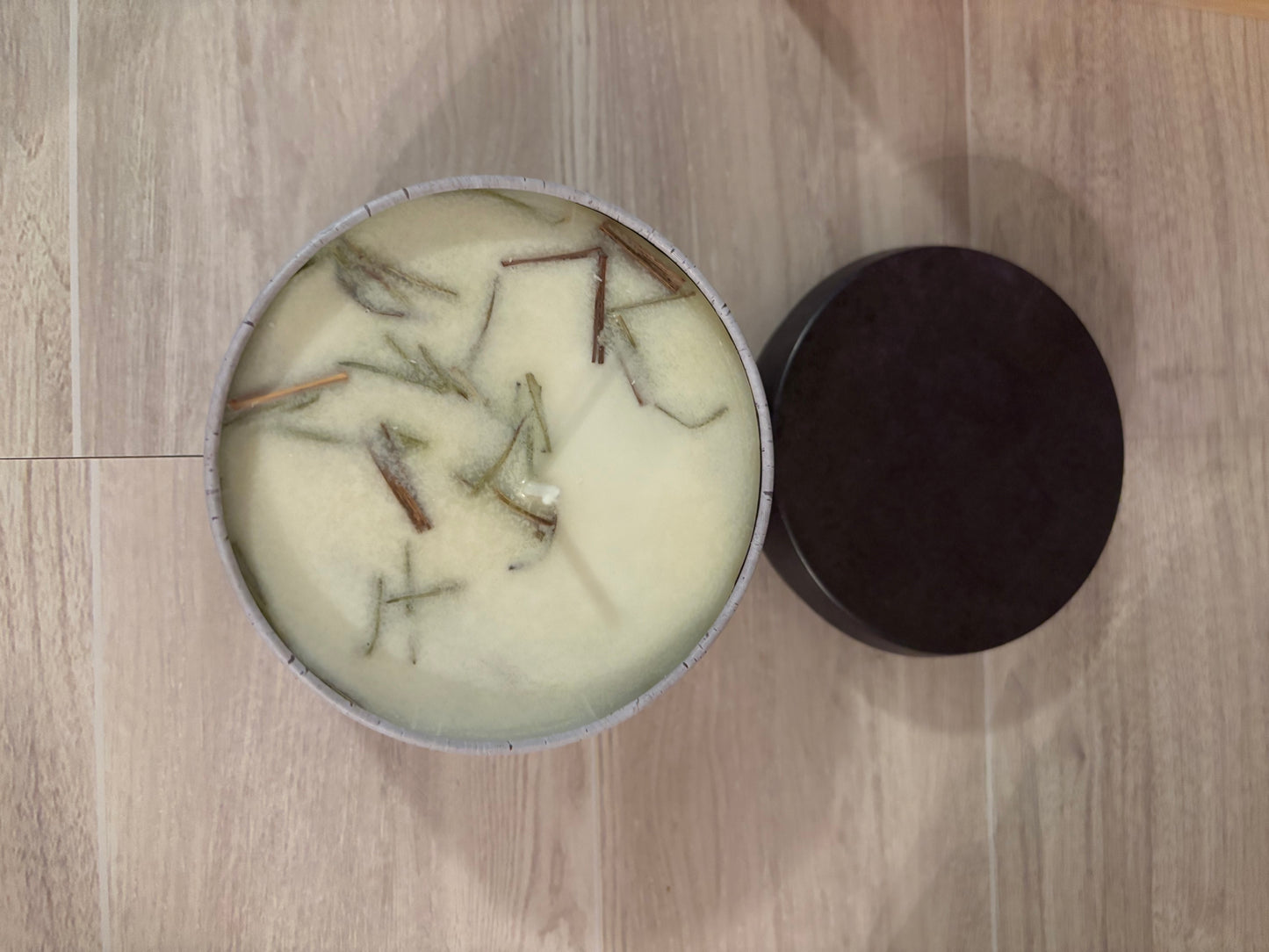 Hand poured Soy wax Candles w/ flower petals