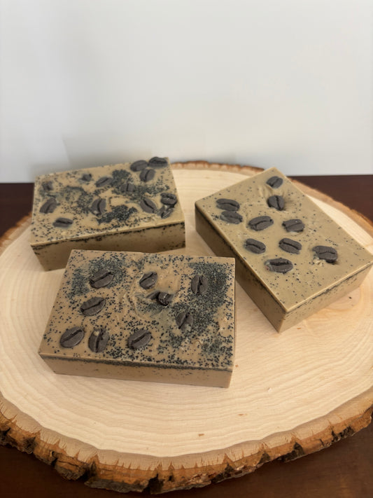 All natural Shea Butter coffee exfoliating bar