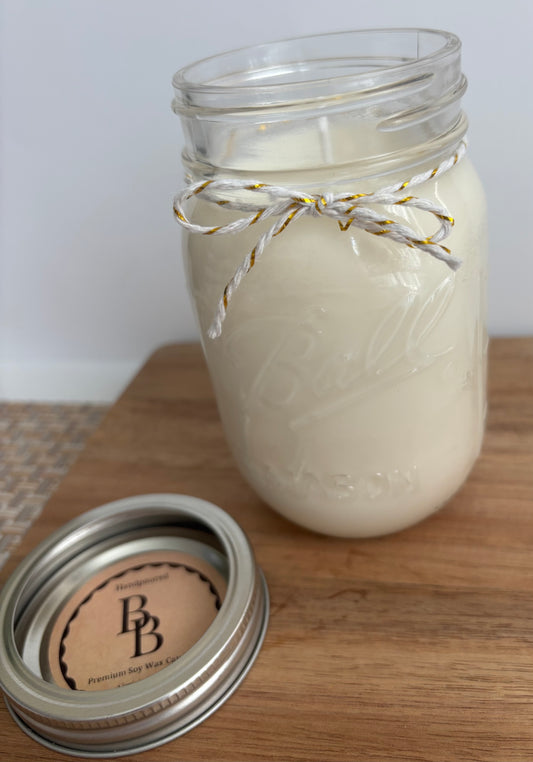 Velvet Peony Scented Mason Jar Candle
